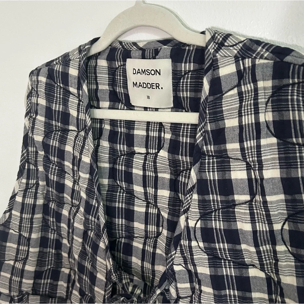 Damson Madder plaid quilted bow vest - Picture 5 of 9